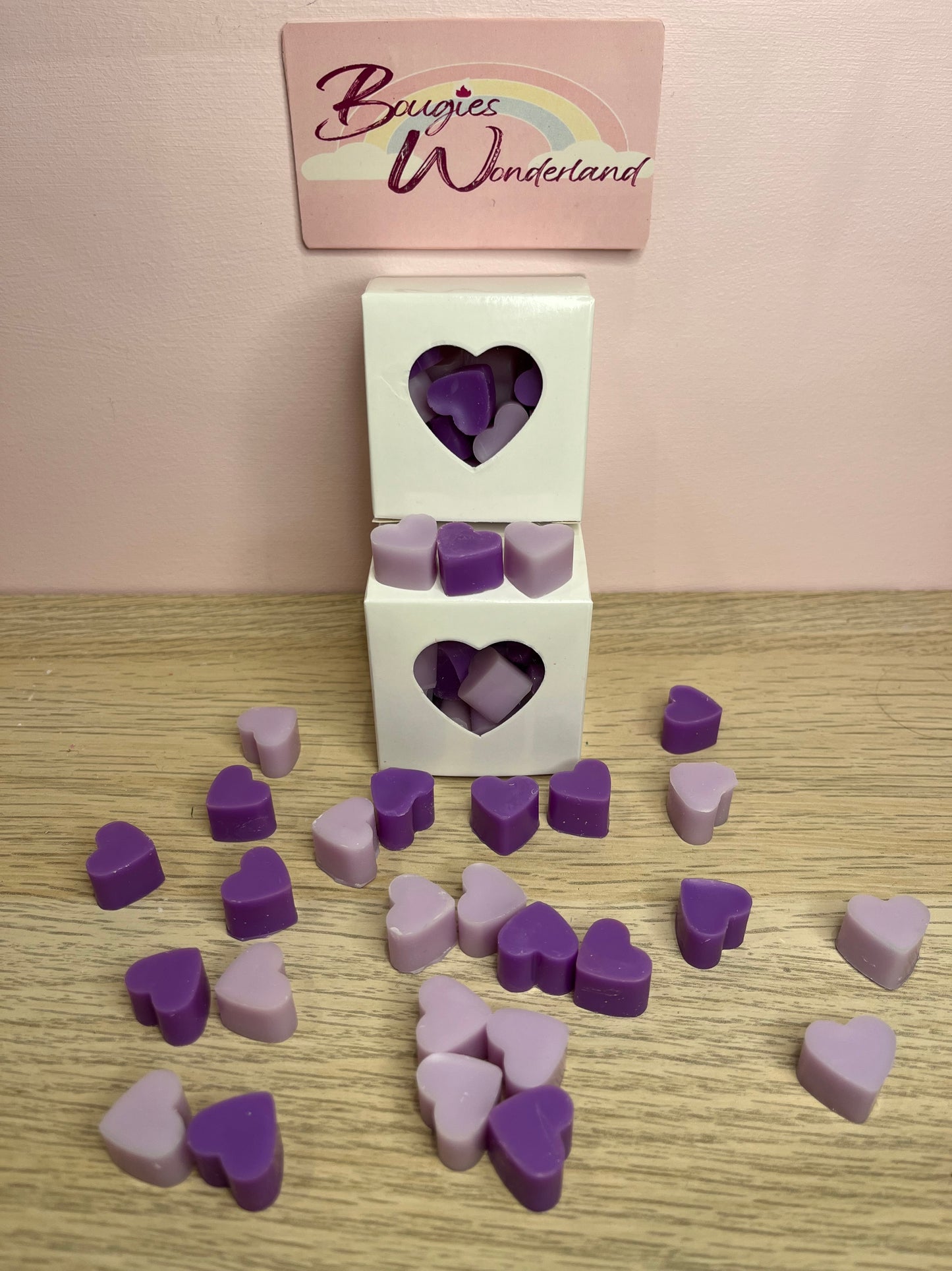 Boîte de fondant mini cœur senteur Lilas