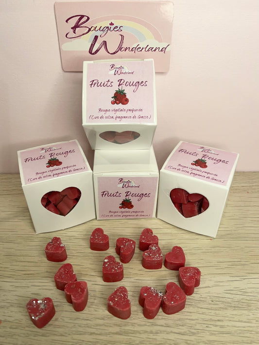 Boîte de mini Fondants Cœurs senteur Fruits Rouges